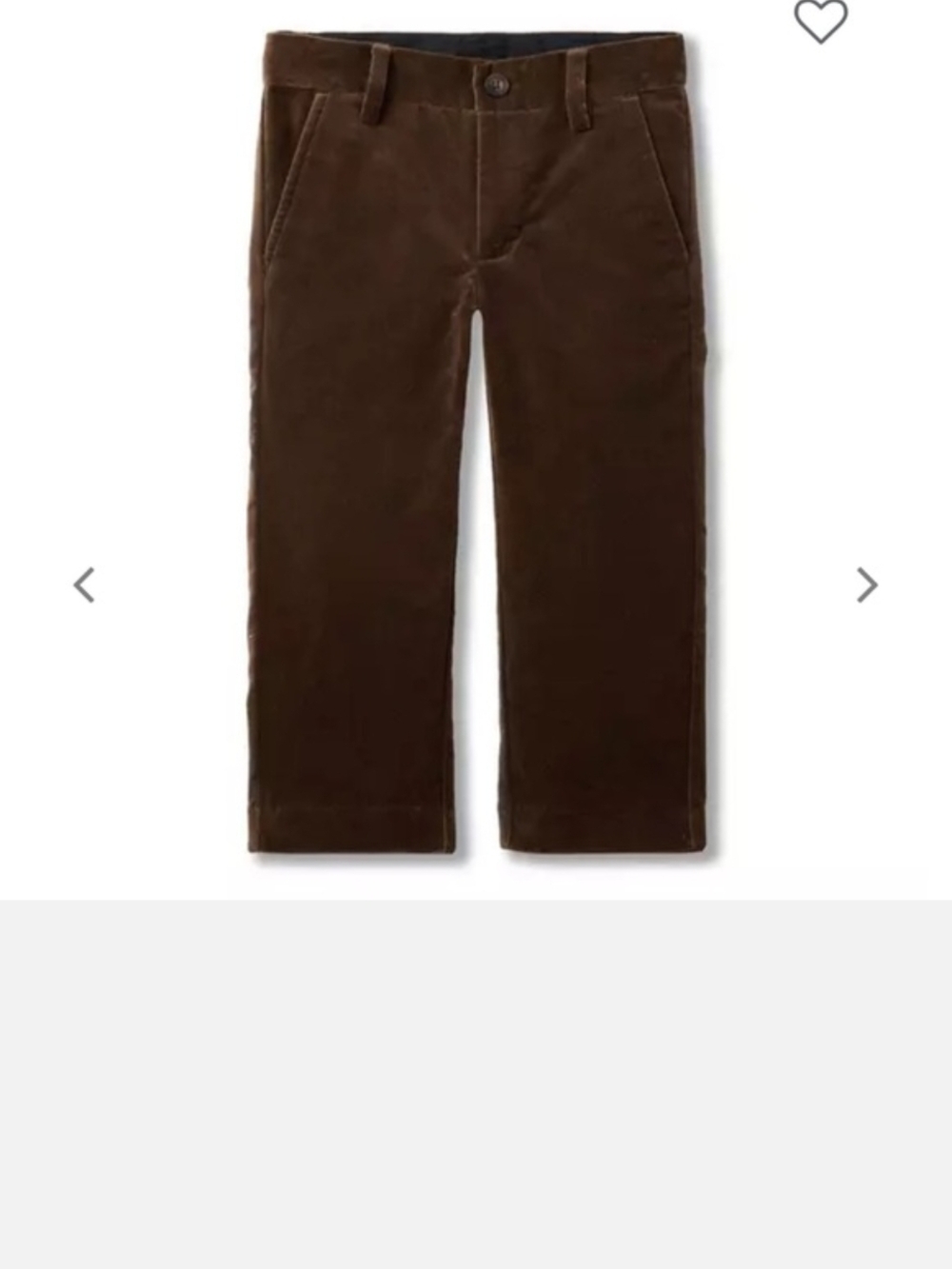 NWT Janie and Jack Brown Velvet Corduroy Pants